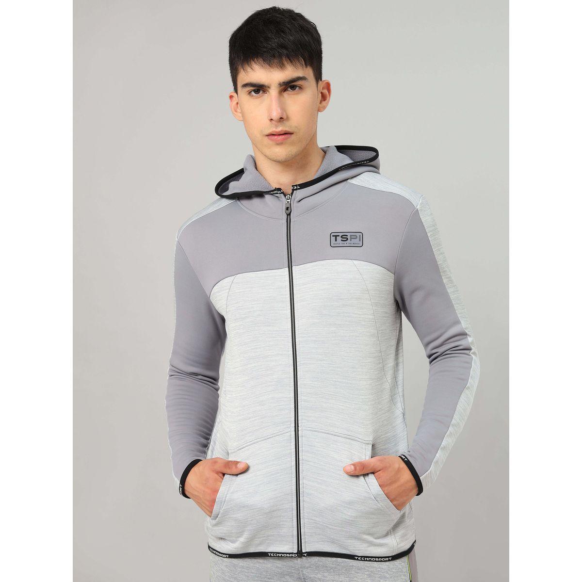 جاكيت فليس بنمط كتل الالوان تكنوسبورت × ستايلي-men-clothing-jacketsandblazers-jackets-image-1