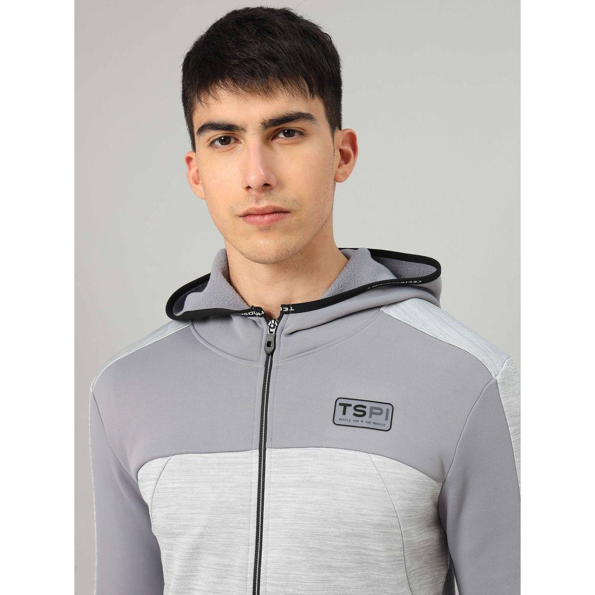 Technosport X Styli Colorblock Melange Fleece Jacket with Hood-men-clothing-jacketsandblazers-jackets-image-2