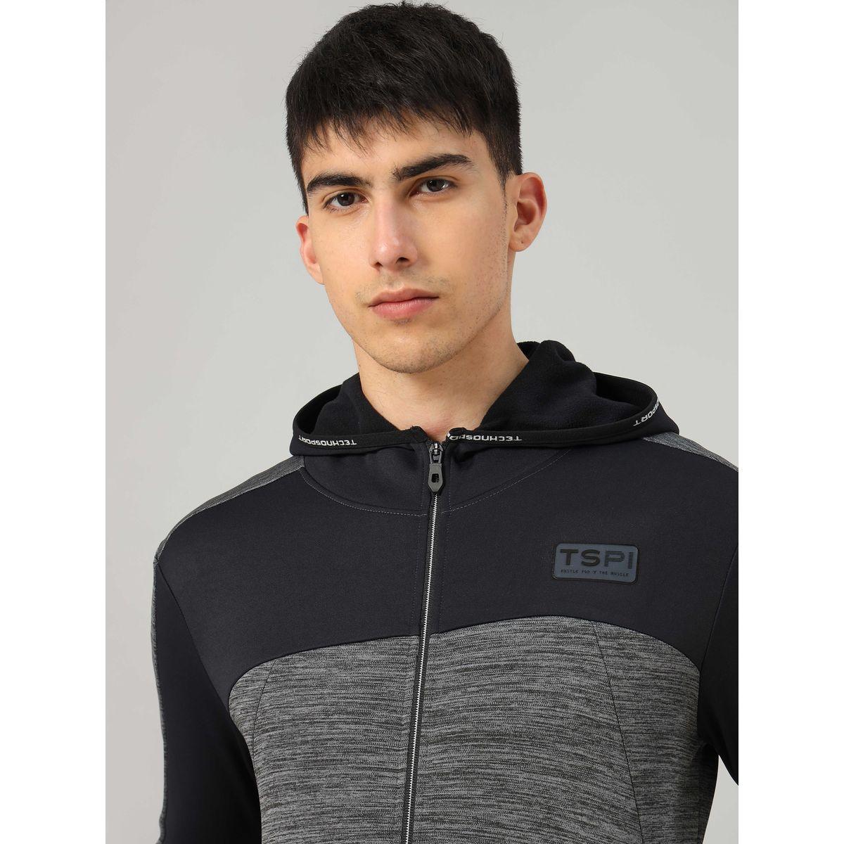 Technosport X Styli Colorblock Melange Fleece Jacket with Hood-men-clothing-jacketsandblazers-jackets-image-3