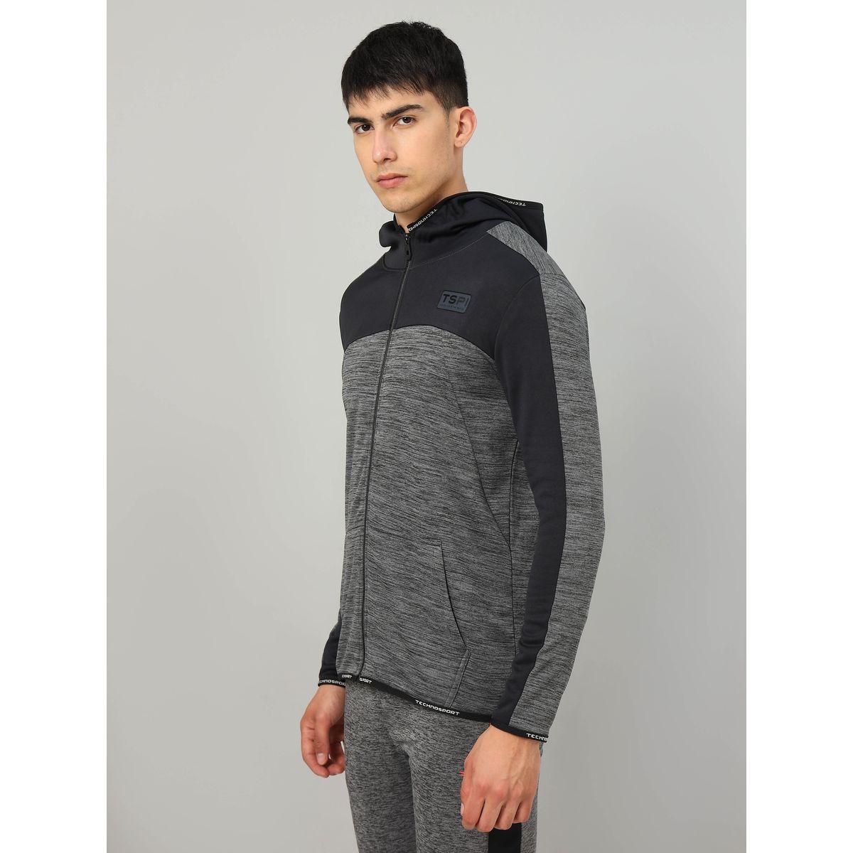 Technosport X Styli Colorblock Melange Fleece Jacket with Hood-men-clothing-jacketsandblazers-jackets-image-4