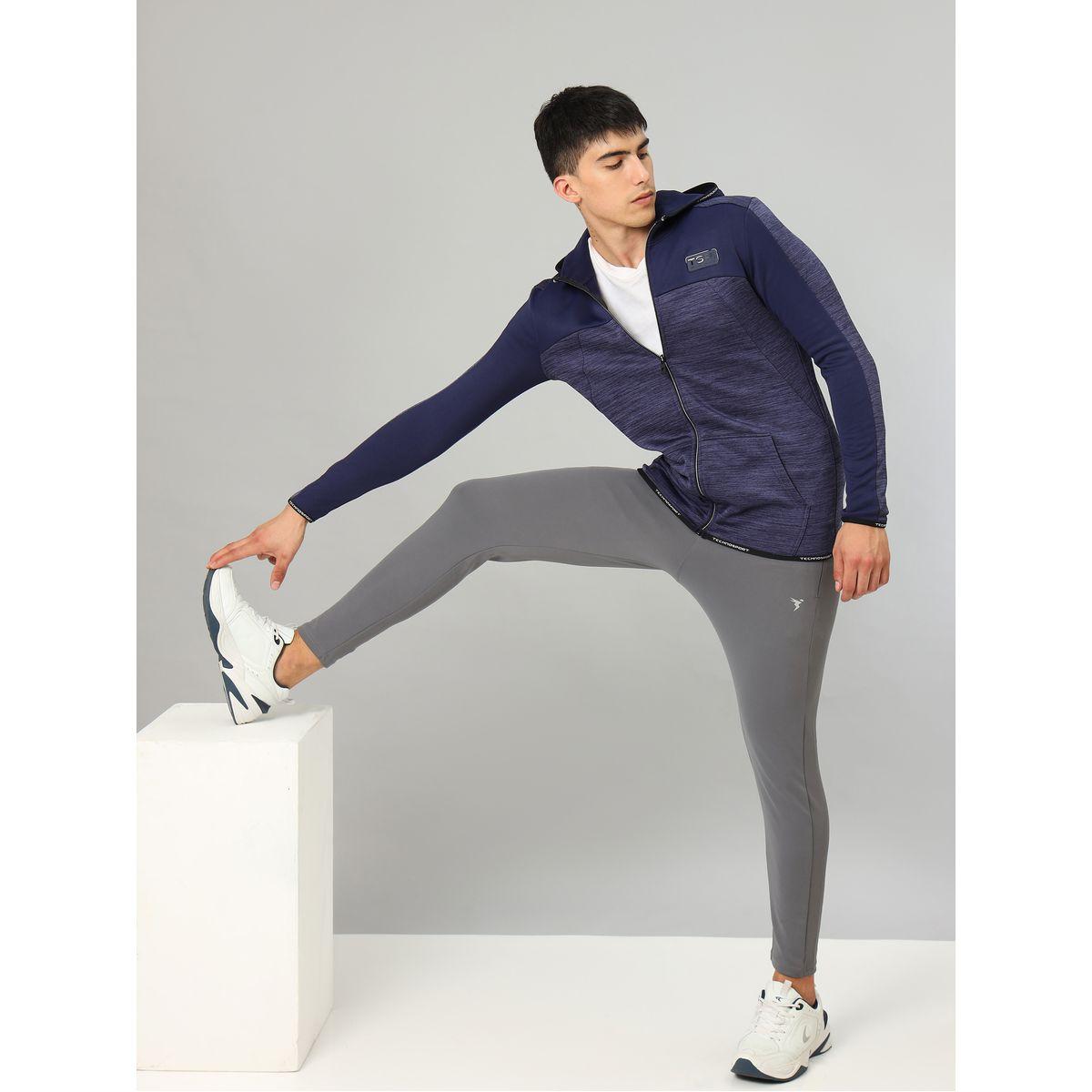 Technosport X Styli Colorblock Melange Fleece Jacket with Hood-men-clothing-sportswearandactivewear-hoodiesandsweatshirts-image-1