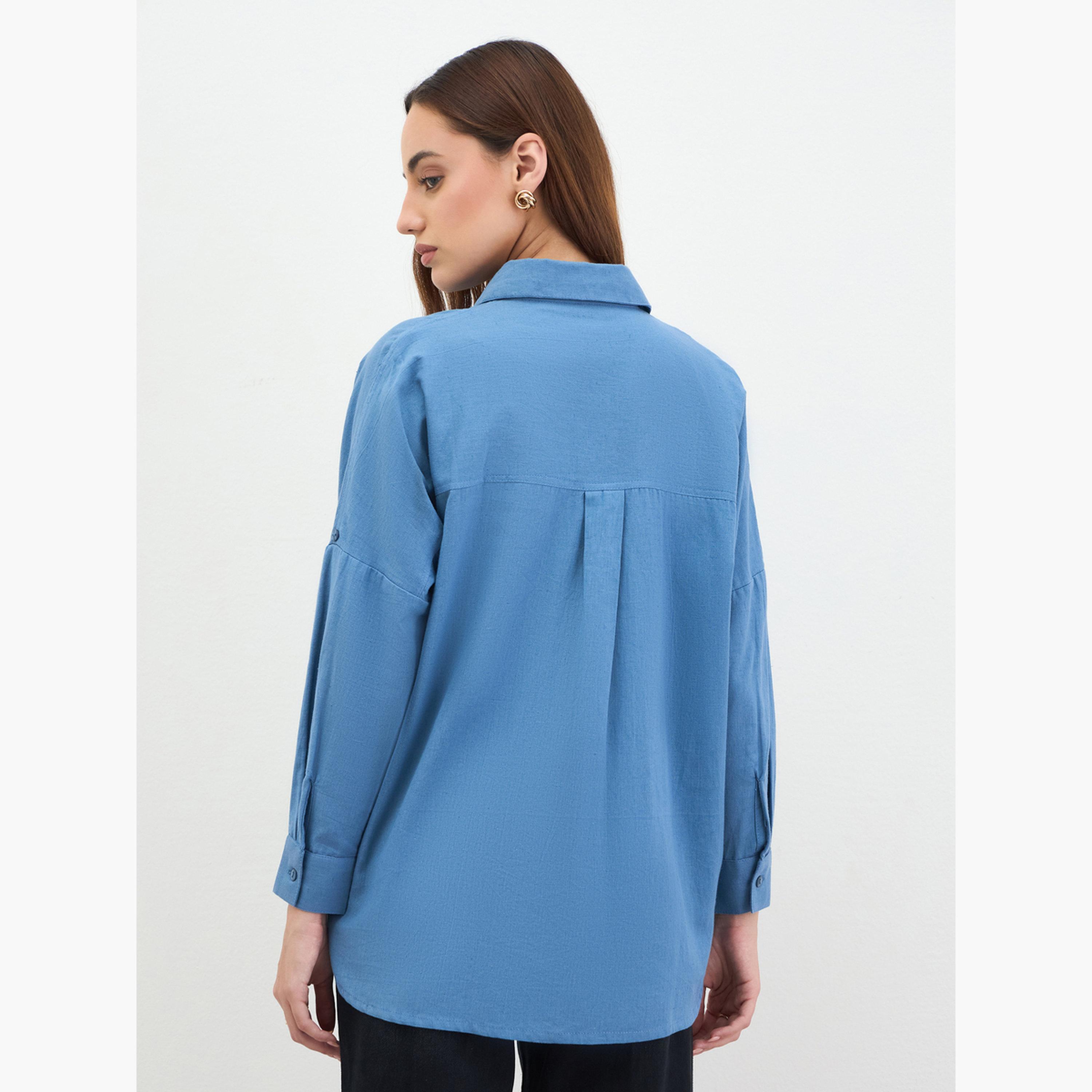طقم من بلوزة تويد وتنورة-women-clothing-shirtsandblouses-shirts-image-5
