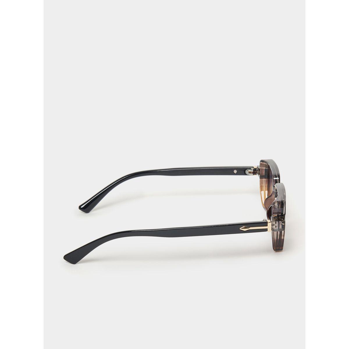 Styli Tortoise Frame Rectangle Sunglasses with Metal Detail Temple-women-sunglasses-image-3