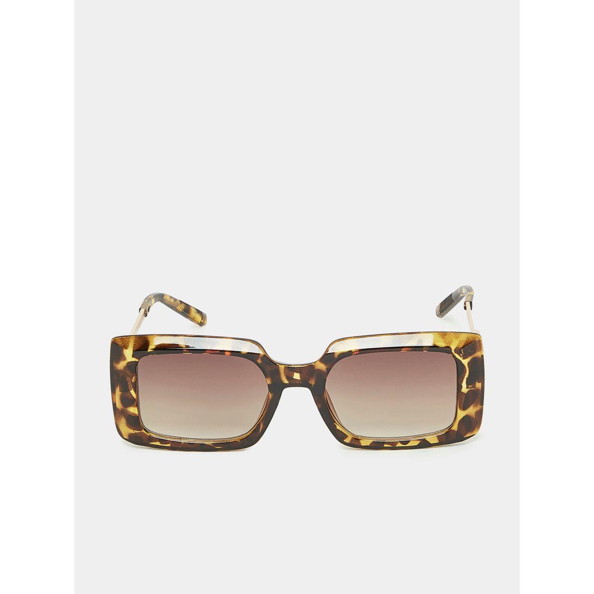 Styli Tortoise Full Rim Rectangle Sunglasses with Temple Detail-women-sunglasses-image-3