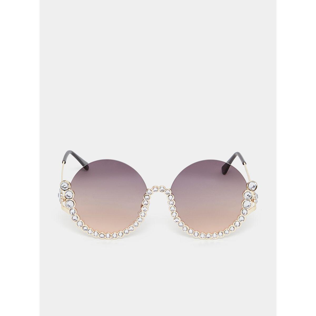 Styli Embellished Round Frame Sunglasses-women-sunglasses-image-2