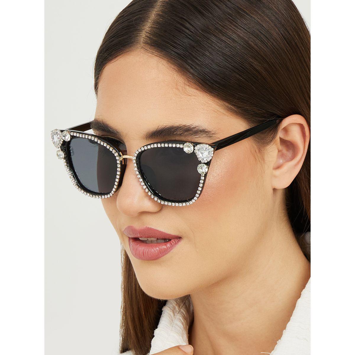 Styli Embellished Full Rim Cat Eye Sunglasses-women-sunglasses-image-2