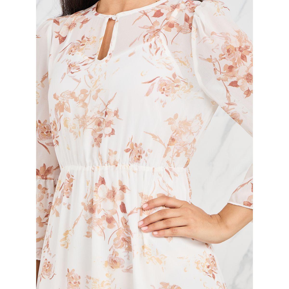 فستان ميدي مطبع بزهور مع ياقة بشق-women-clothing-dresses-image-3