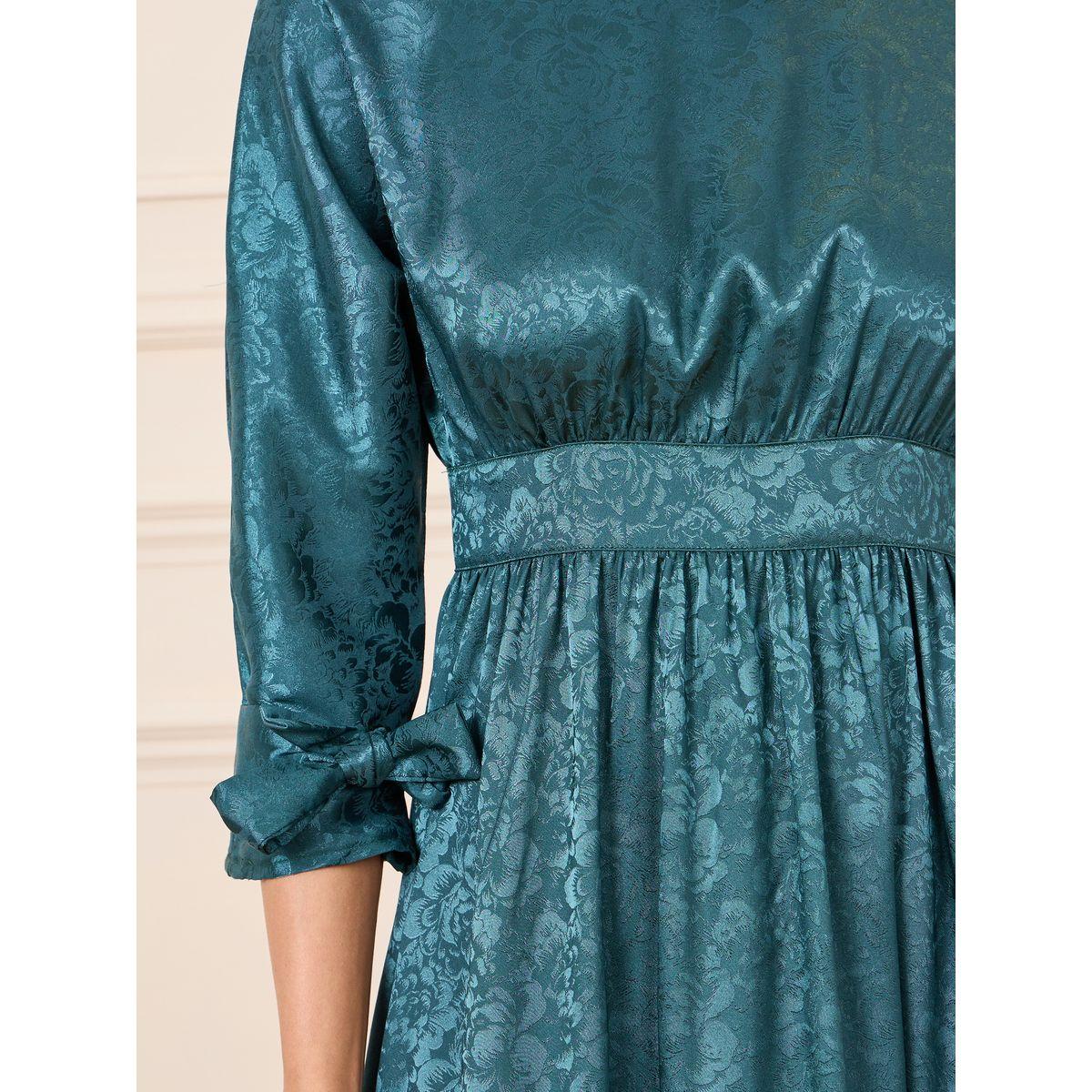 فستان ميدي مطبع بنسيج جاكار مع أربطة-women-clothing-dresses-image-3