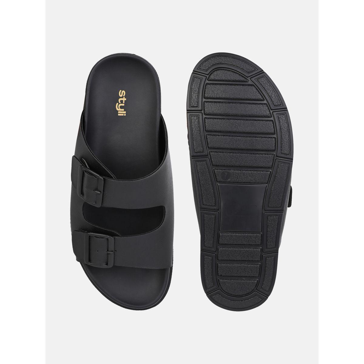 Styli Buckle Double Strap Comfort Sandals-men-shoes-sandals-image-4