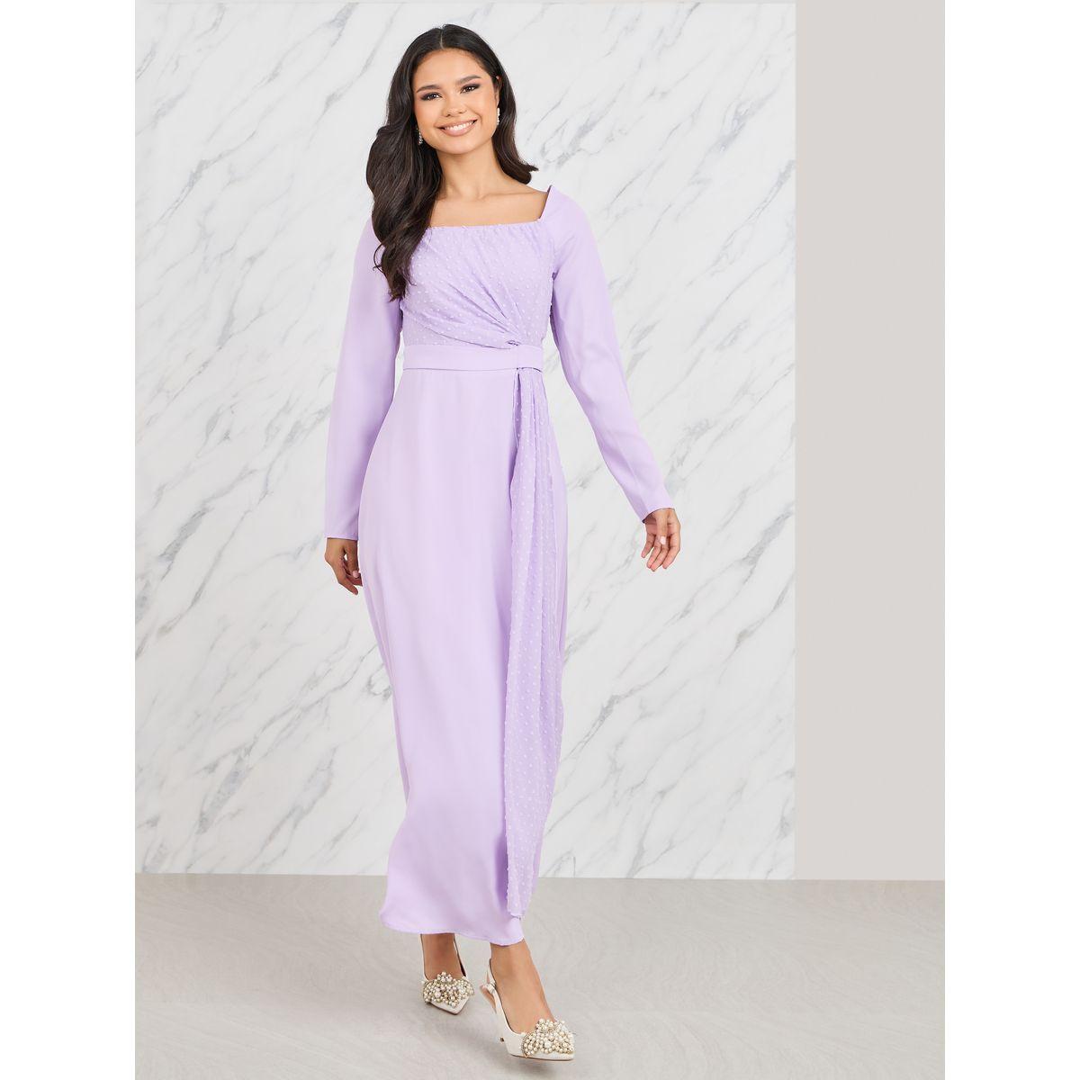 فستان ميدي بتفاصيل مُطرّزة وياقة واسعة-women-clothing-dresses-image-1