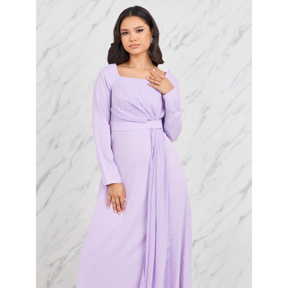 فستان ميدي بتفاصيل مُطرّزة وياقة واسعة-women-clothing-dresses-image-2