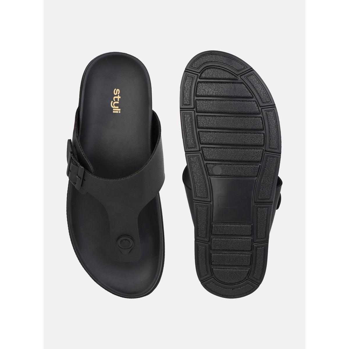 Styli  Buckle T Strap Comfort Sandals-men-shoes-sandals-image-6