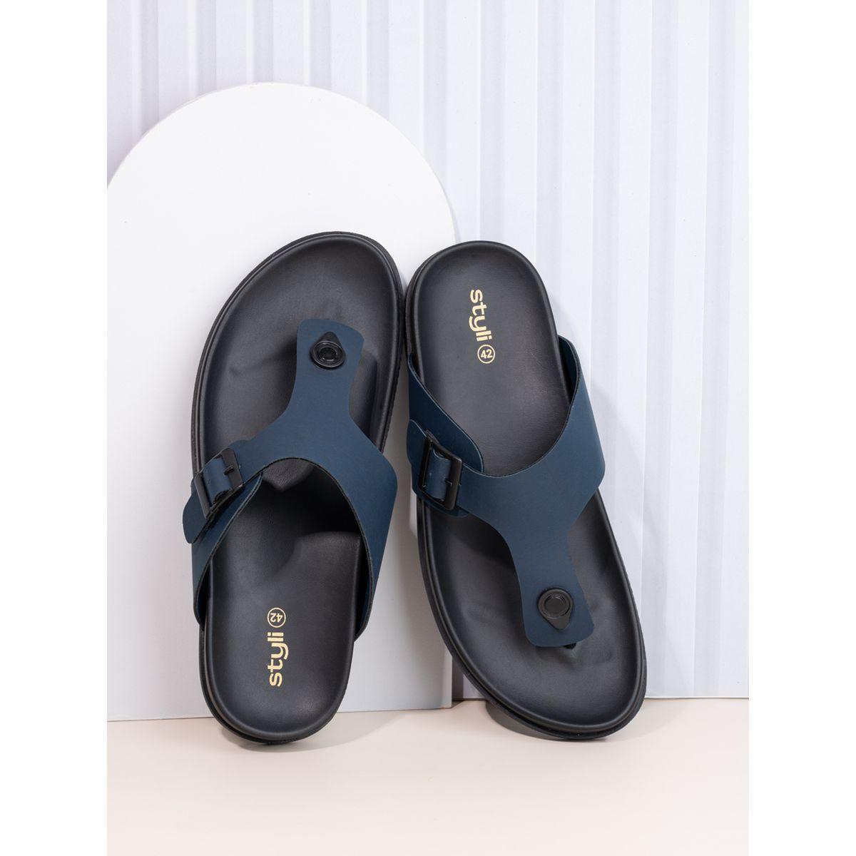 Styli Buckle Elevated Sole Comfort Sandals-men-shoes-sandals-image-1