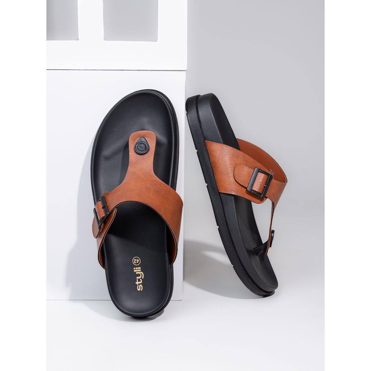 Styli Buckle Elevated Sole Comfort Sandals-men-shoes-sandals-image-1