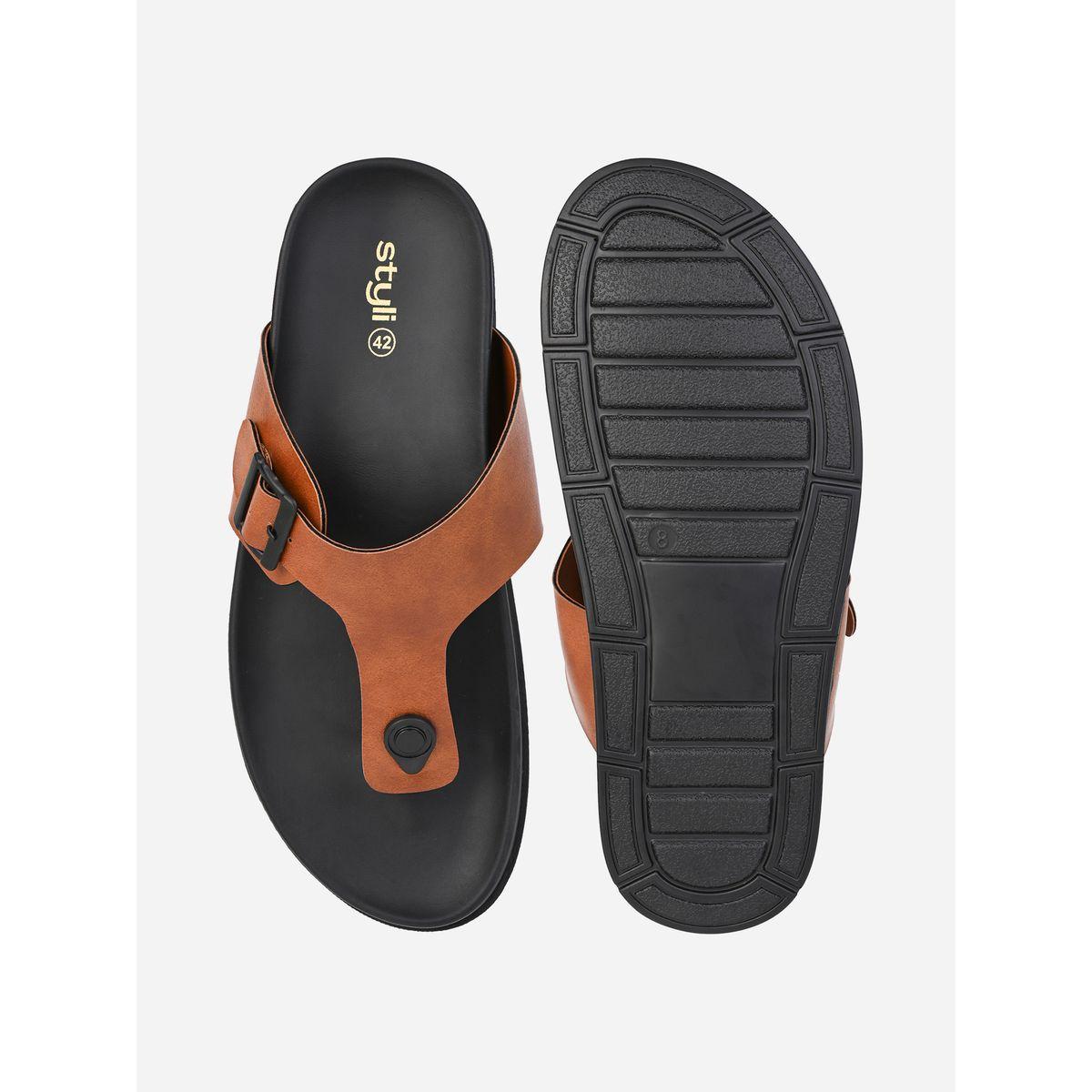صندل مريح مزين بإبزيم غلق-men-shoes-sandals-image-5