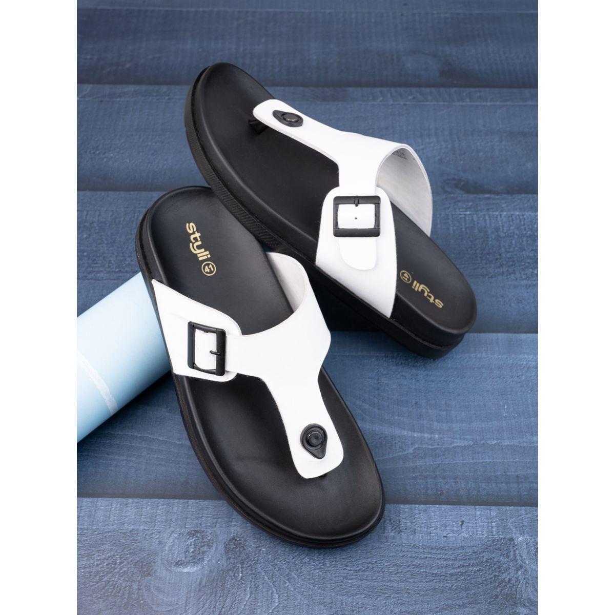 Styli Buckle Elevated Sole Comfort Sandals-men-shoes-sandals-image-1