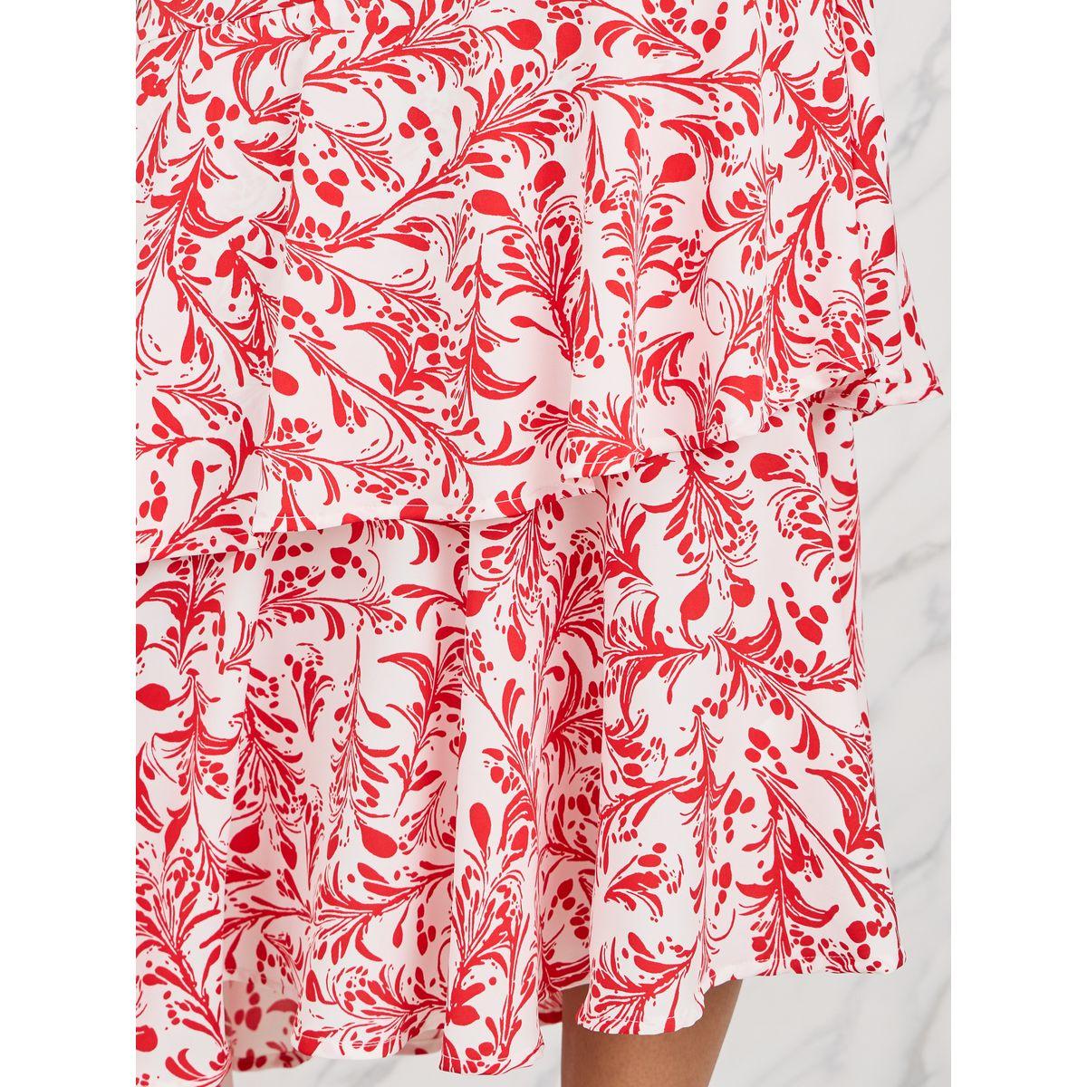 فستان ميدي بكسرات وتفاصيل كشكش-women-clothing-dresses-image-3