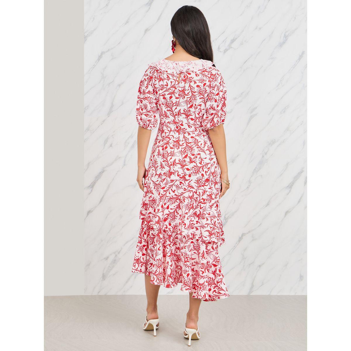 Styli Floral Print Ruffle Tiered Midi Dress-women-clothing-dresses-image-4