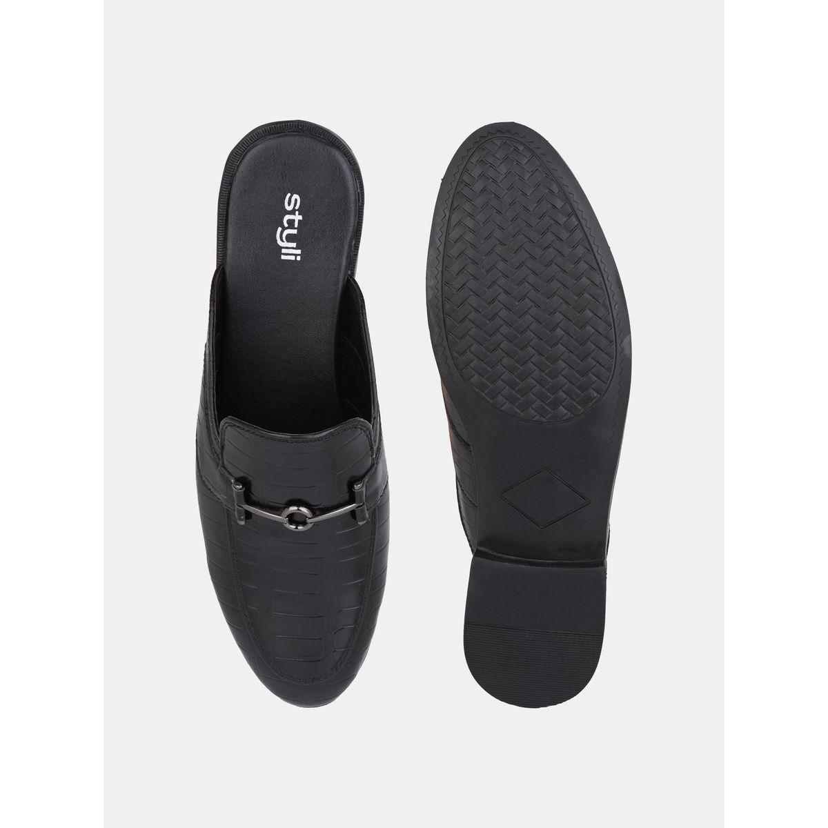 Styli Croc Faux Leather Metal Accent Mules-men-shoes-loafersandmoccasins-image-5