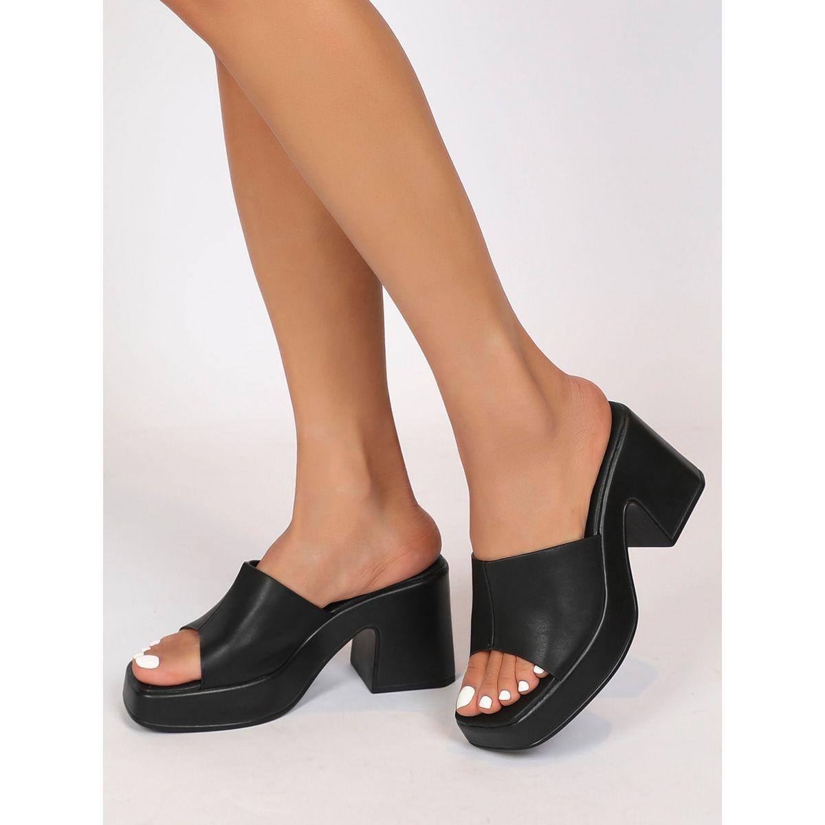 Sneak-a-Peek X Styli Solid Block Heel Sandals-women-shoes-flats-mules-image-1