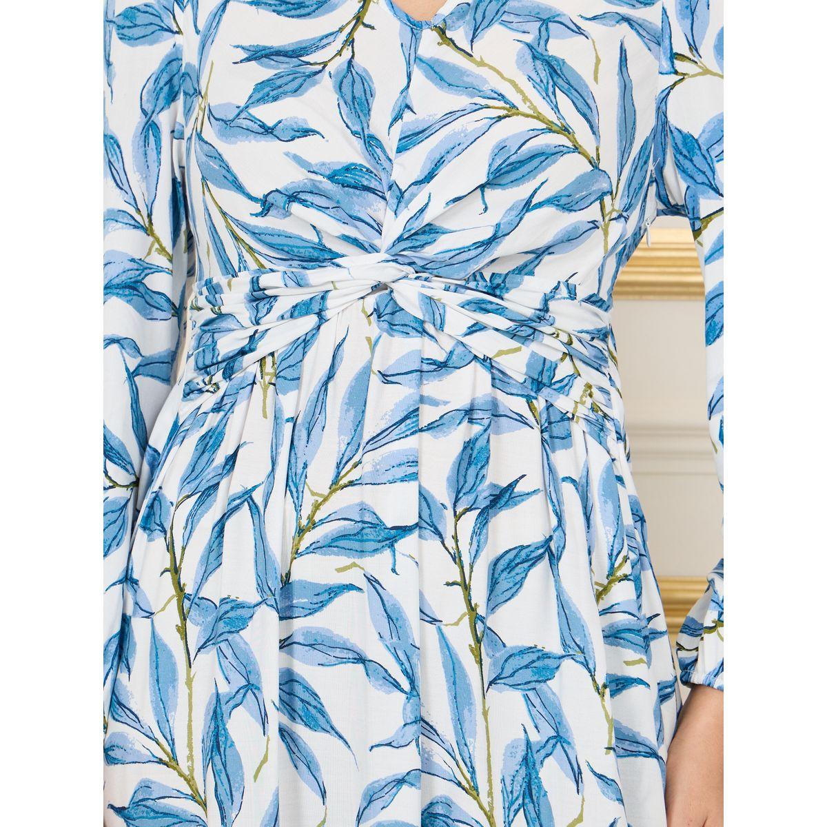 فستان طويل مطبع بالكامل بأوراق شجر-women-clothing-dresses-image-3