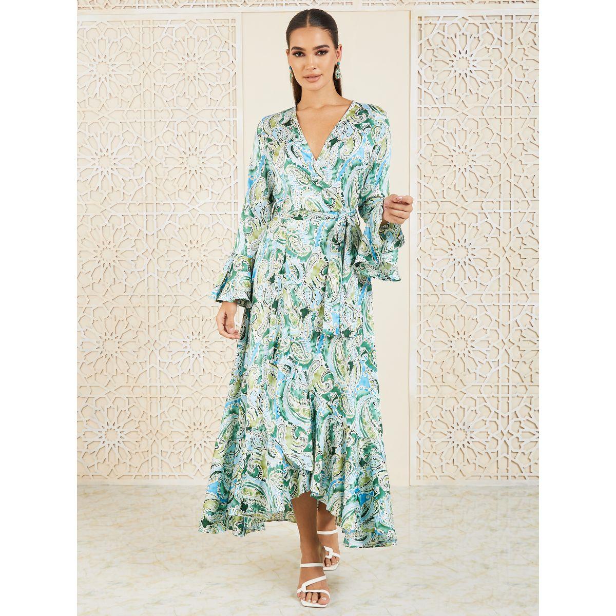 Styli Paisley Print Ruffle Hem Wrap Maxi Dress-women-clothing-dresses-image-1