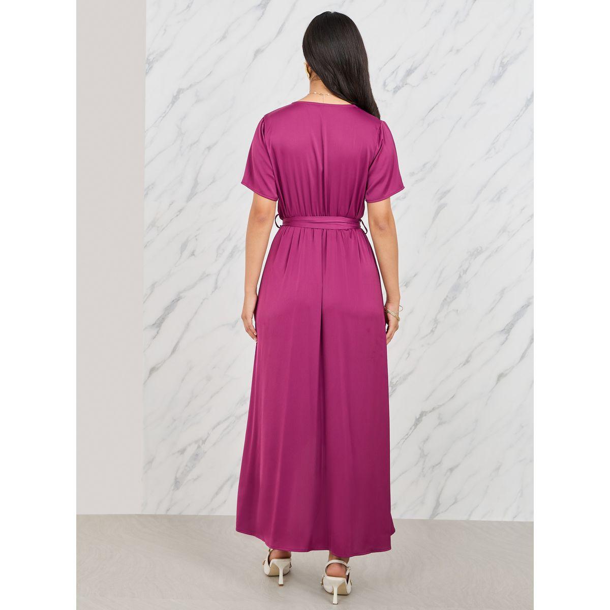 Styli Ruffle Asymmetric Hem Wrap Midi Dress-women-clothing-dresses-image-3