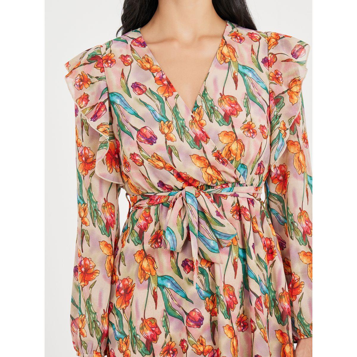 Styli Tulip AOP Ruffle Detail A-Line Midi Dress-women-clothing-dresses-image-3