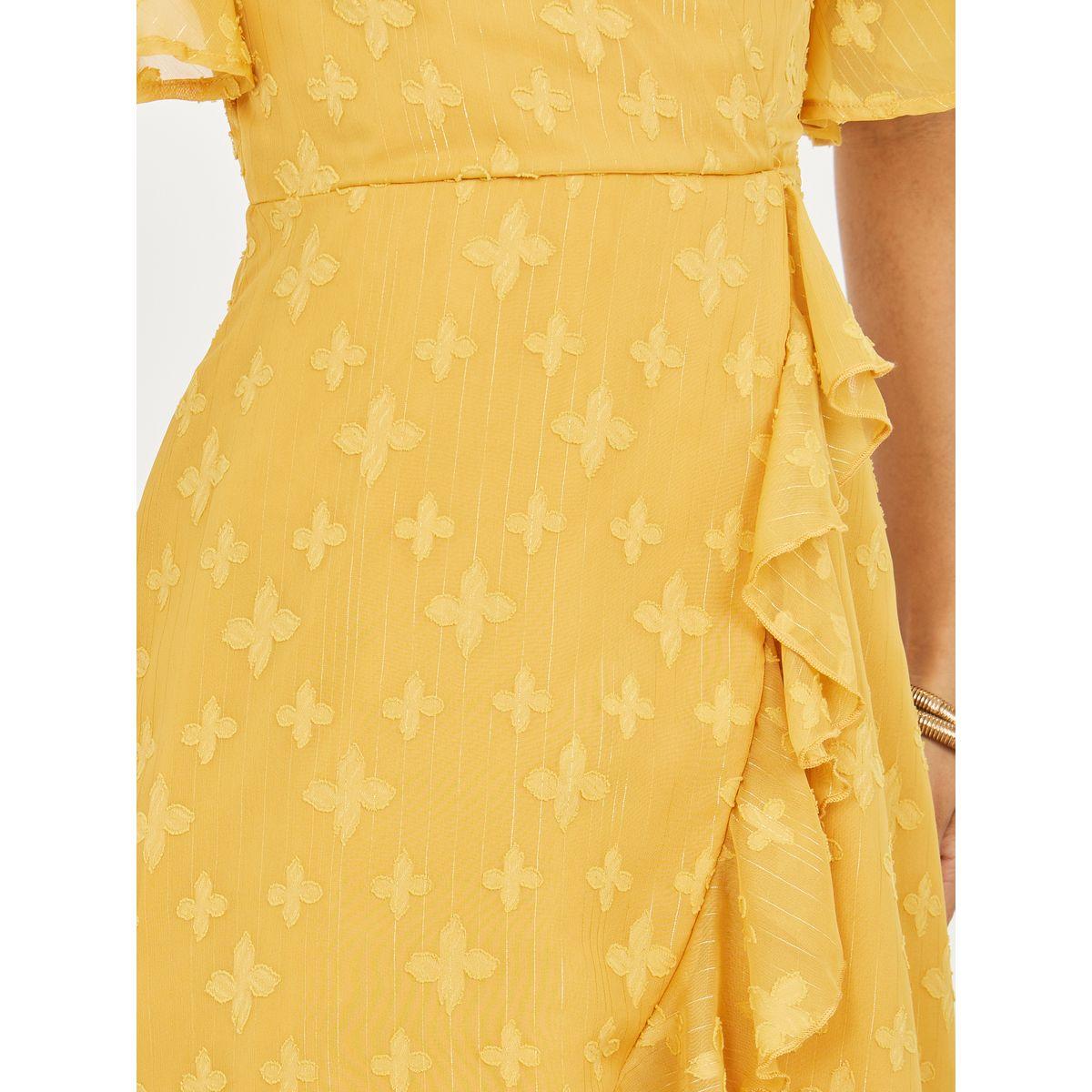 فستان ميدي بنمط لف وكشكش-women-clothing-dresses-image-3