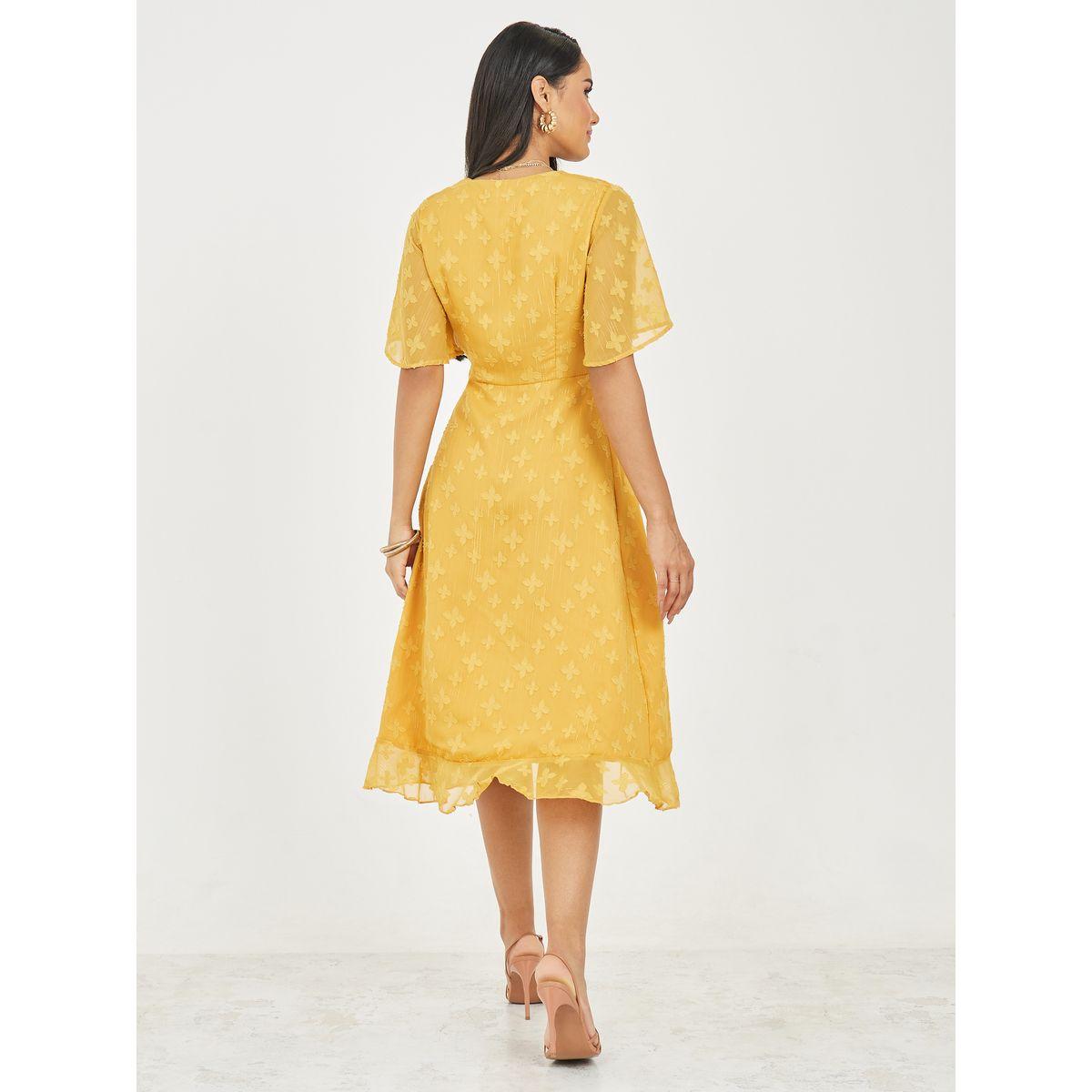 فستان ميدي بنمط لف وكشكش-women-clothing-dresses-image-4