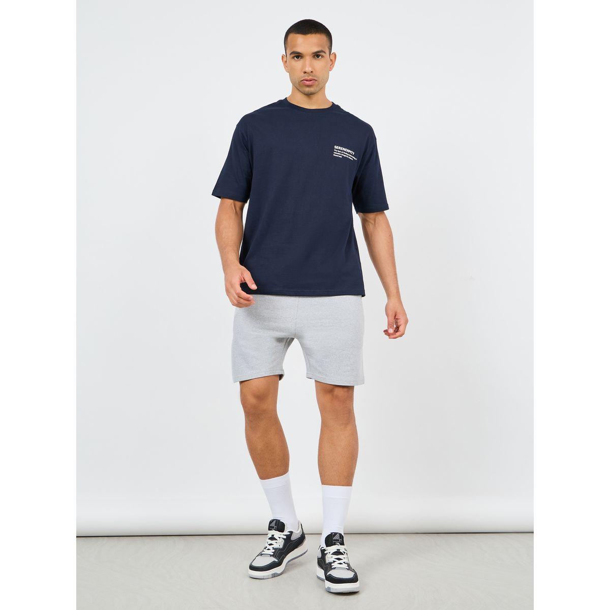 Styli Solid Knit Regular Fit Shorts-men-clothing-bottoms-shorts-image-2