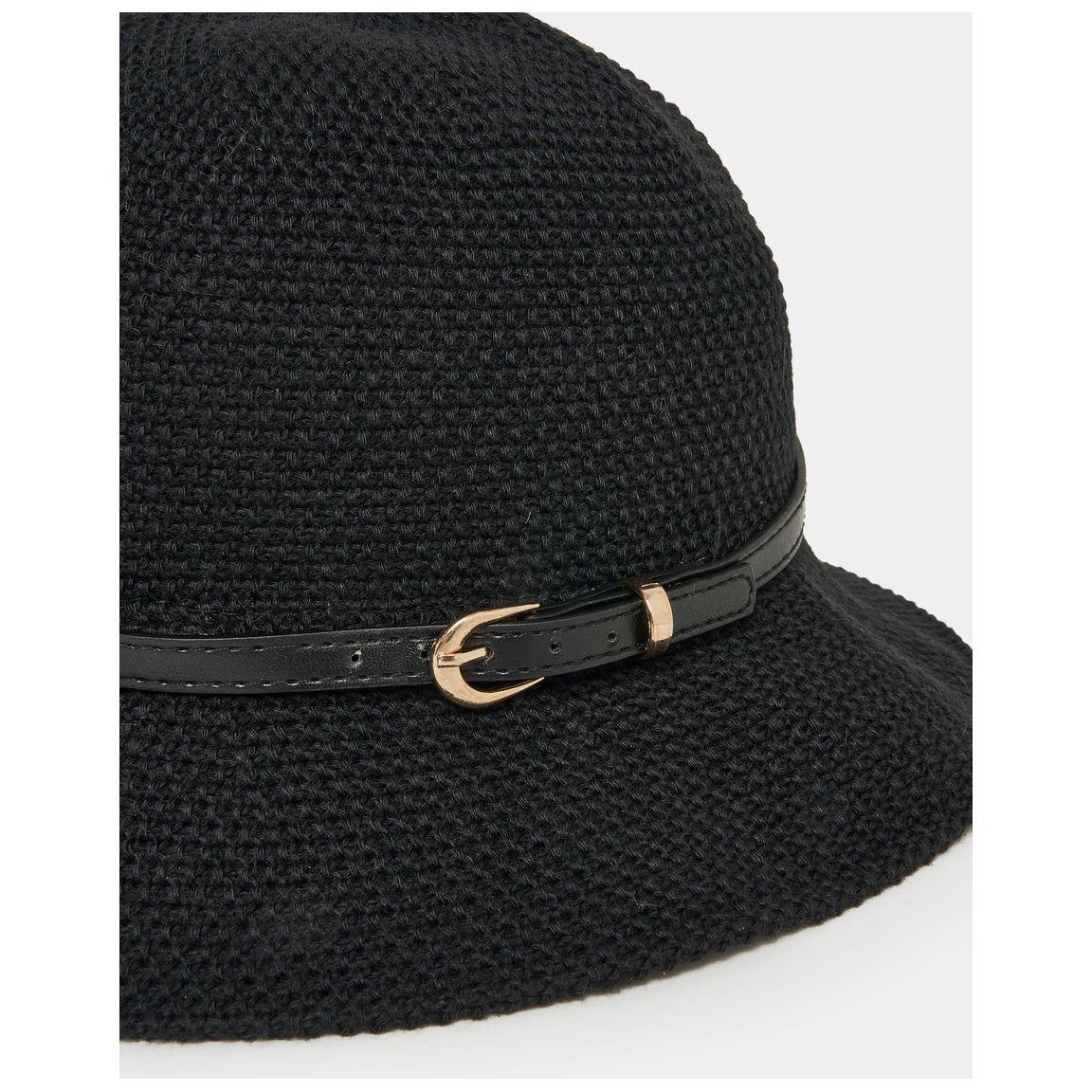 Styli Straw Short Brim Belted Hat-women-clothingaccessories-capsandhats-image-3