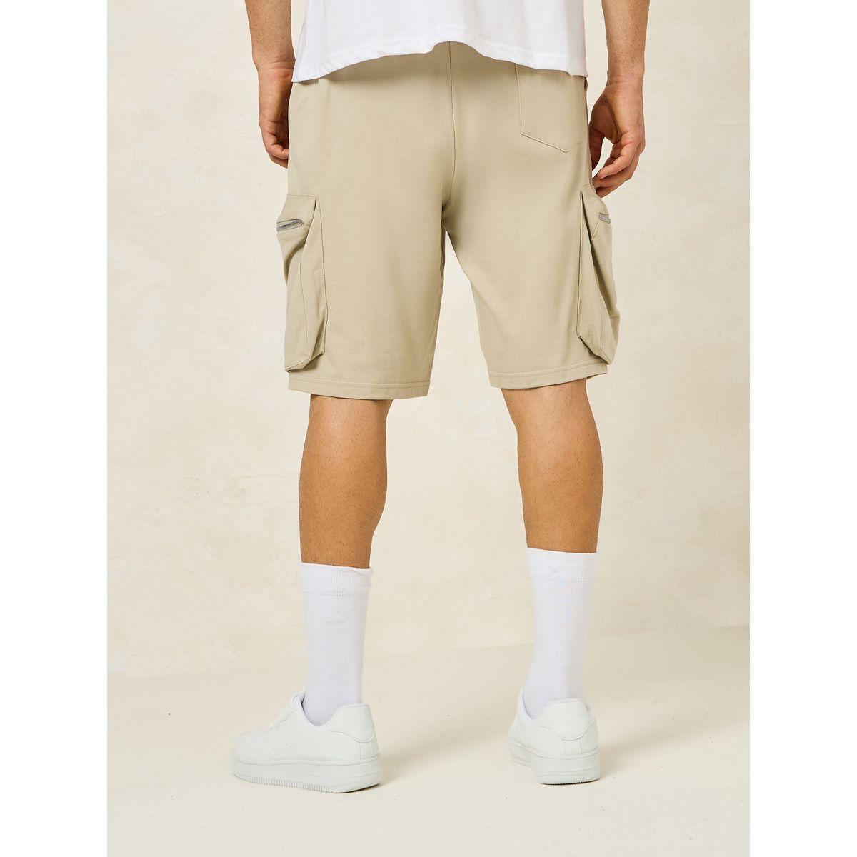 Styli Solid Oversized Shorts with Cargo Pocket Detail-men-clothing-bottoms-shorts-image-4