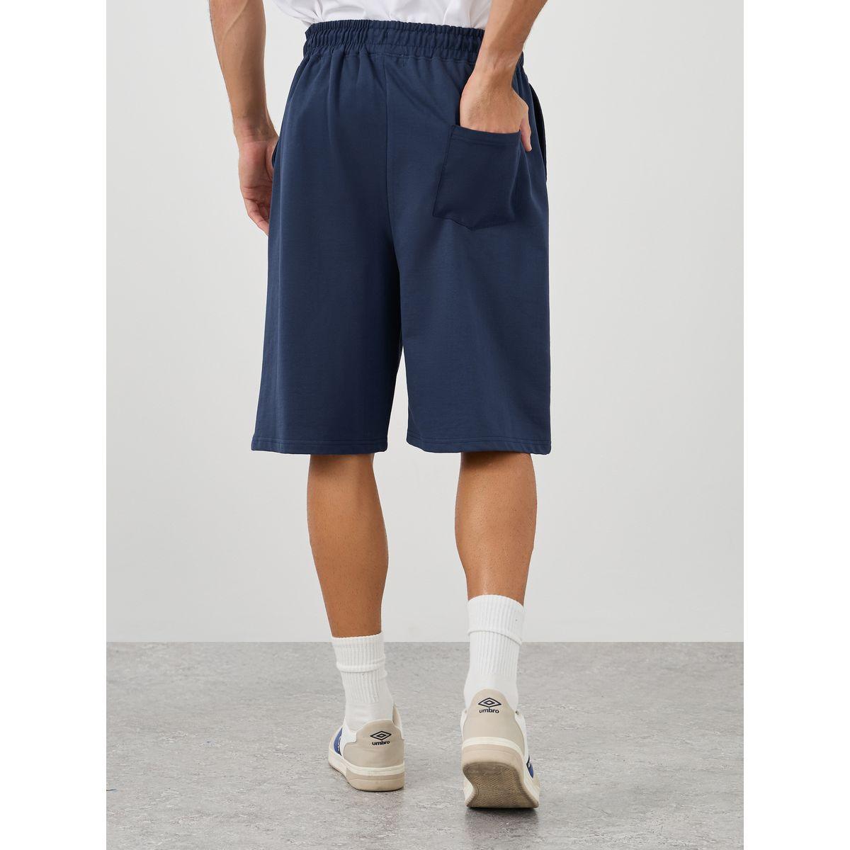 Styli Oversized Solid Shorts with Drawstring-men-clothing-bottoms-shorts-image-4