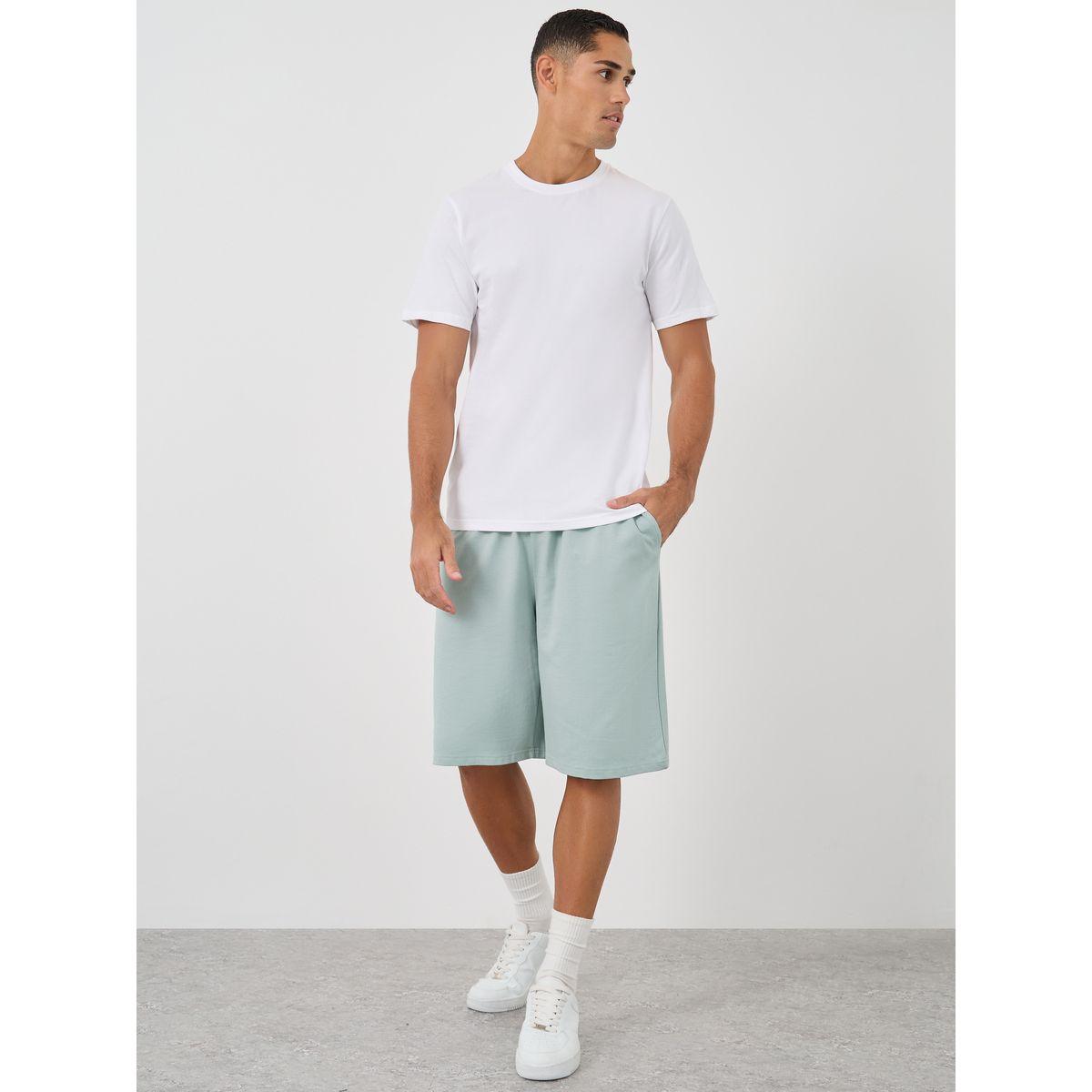 Styli Solid Oversized Shorts with Drawstring-men-clothing-bottoms-shorts-image-2