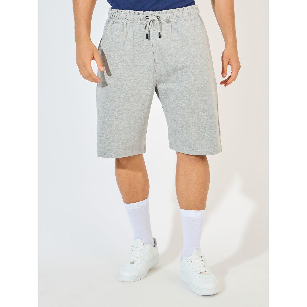 Styli Oversized Solid Shorts with Drawstring-men-clothing-bottoms-shorts-image-1