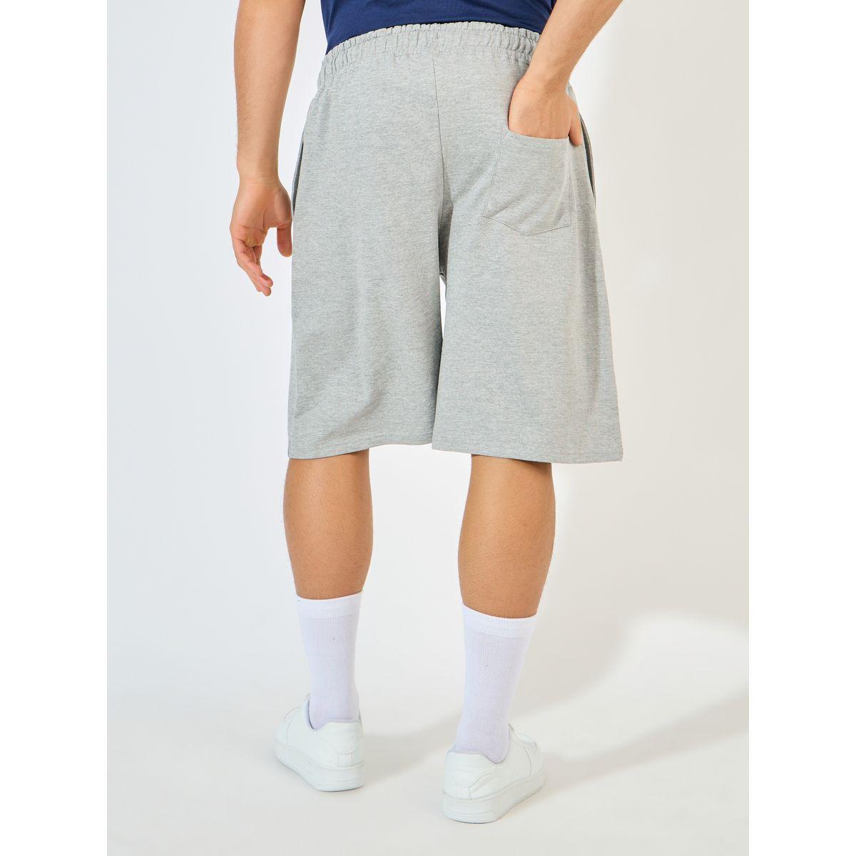 Styli Oversized Solid Shorts with Drawstring-men-clothing-bottoms-shorts-image-4