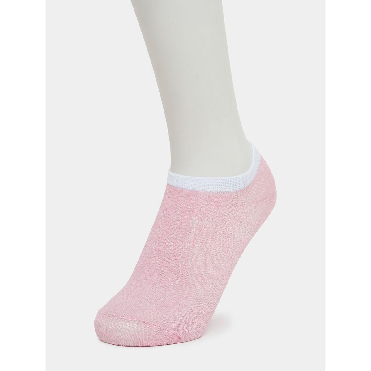 Styli Pack of 3 - Ribbed Contrast Cuff Shoeliner Socks-women-socksandstockings-image-2