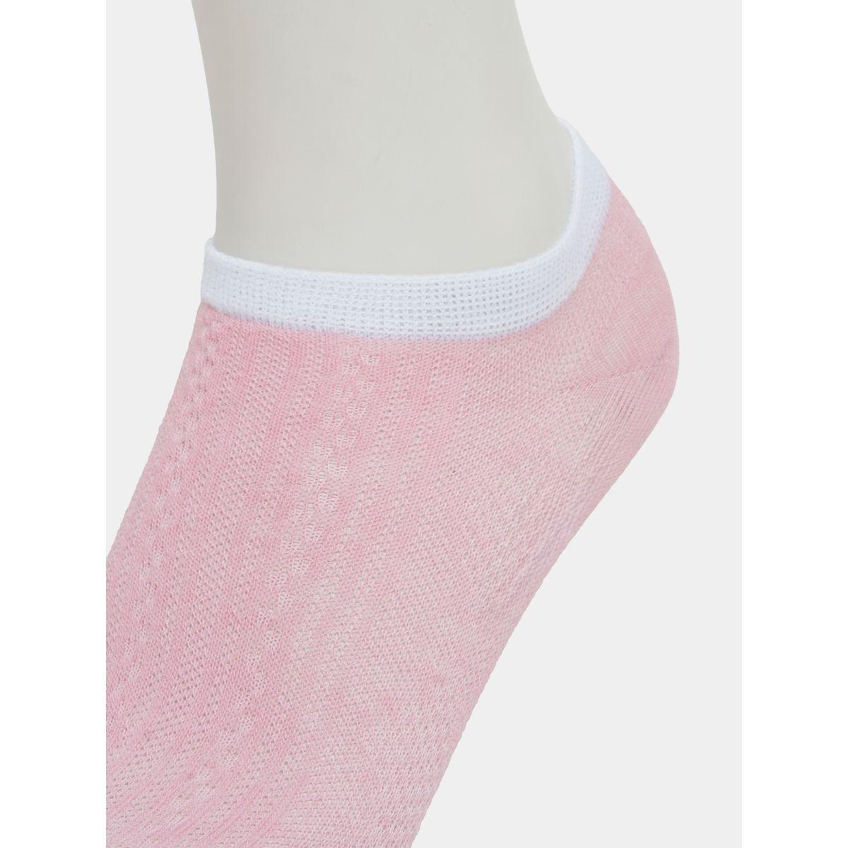 Styli Pack of 3 - Ribbed Contrast Cuff Shoeliner Socks-women-socksandstockings-image-3