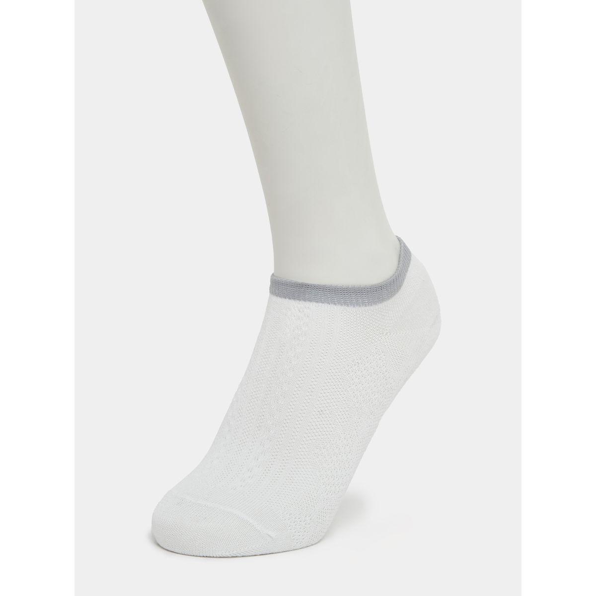 Styli Pack of 3 - Ribbed Contrast Cuff Shoeliner Socks-women-socksandstockings-image-4