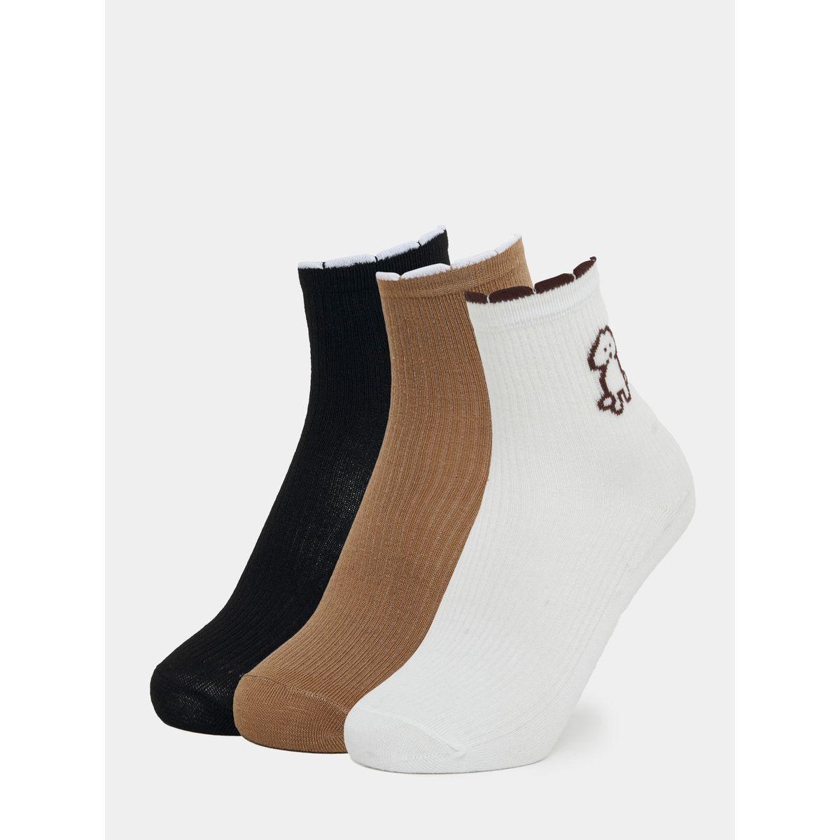 مجموعة من 3 جوارب بطول الكاحل-women-socksandstockings-image-1