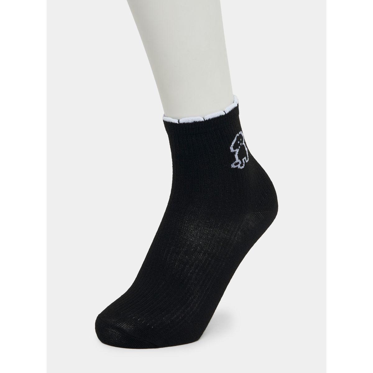 Styli Pack of 3 - Dog Embroidered Ankle Length Socks-women-socksandstockings-image-2