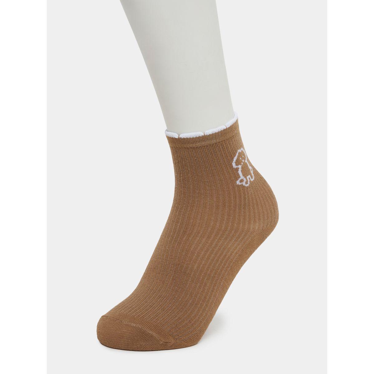Styli Pack of 3 - Dog Embroidered Ankle Length Socks-women-socksandstockings-image-4