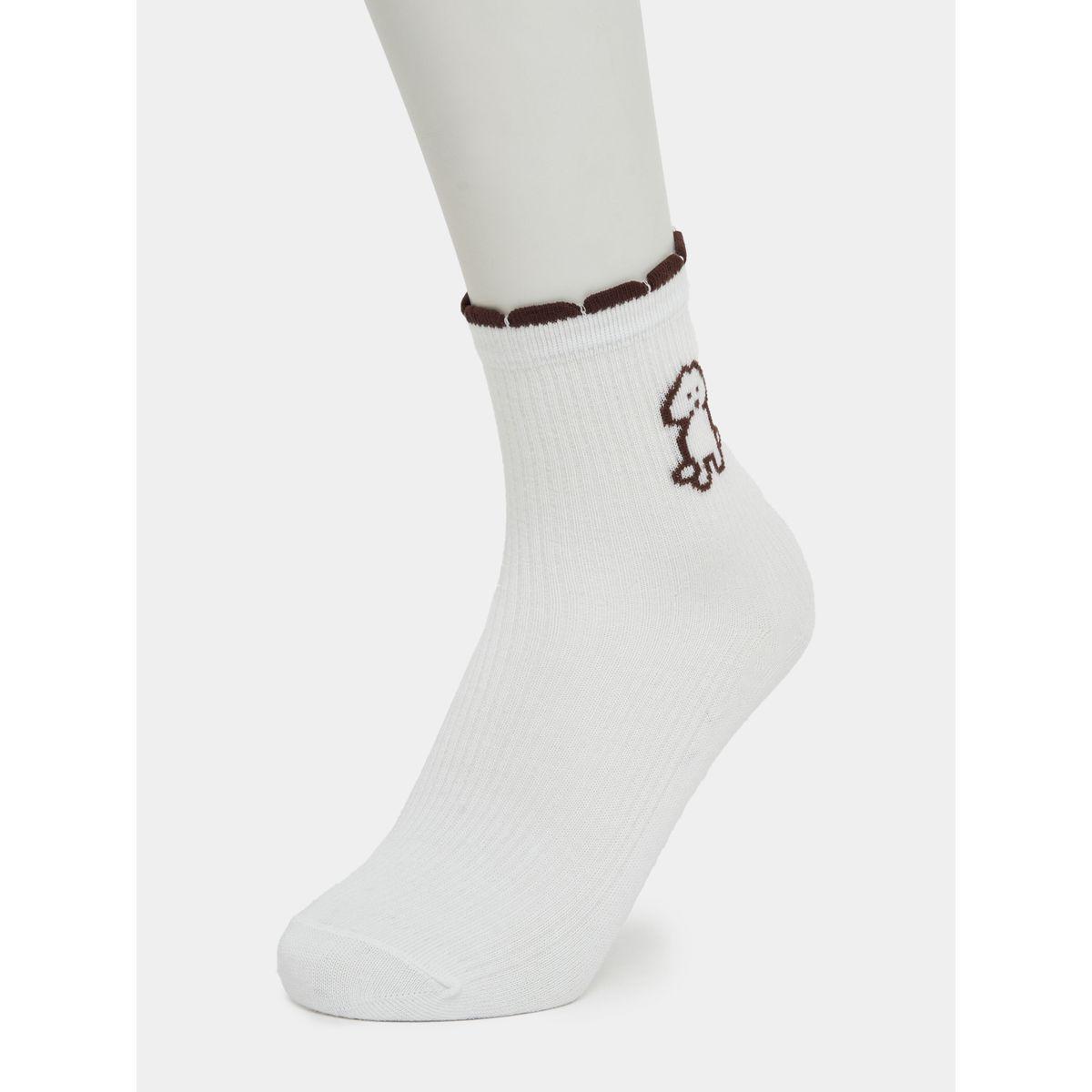 Styli Pack of 3 - Dog Embroidered Ankle Length Socks-women-socksandstockings-image-6