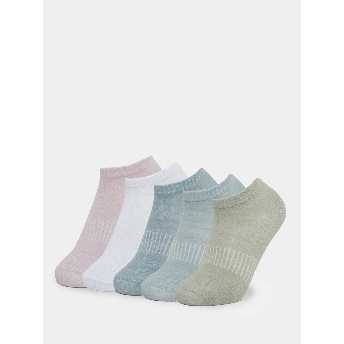 Styli Pack of 5 - Striped Knitted Ankle Length Socks-women-socksandstockings-image-1