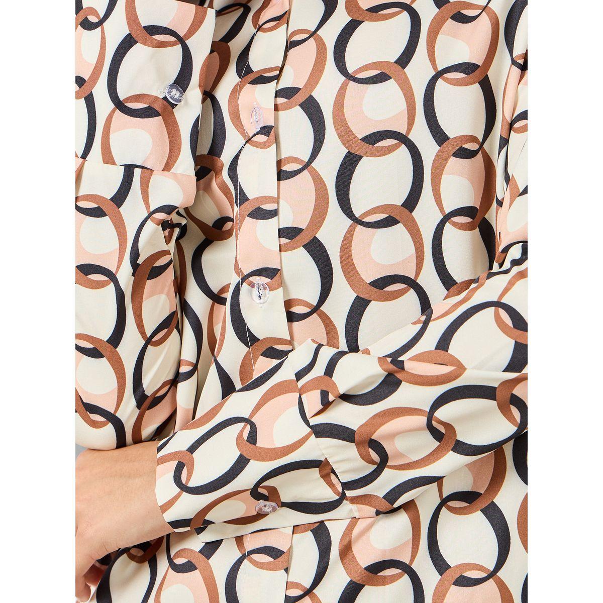 Styli Abstract Print Longline Shirt & Trouser Co-Ords-women-clothing-coordsets-image-3