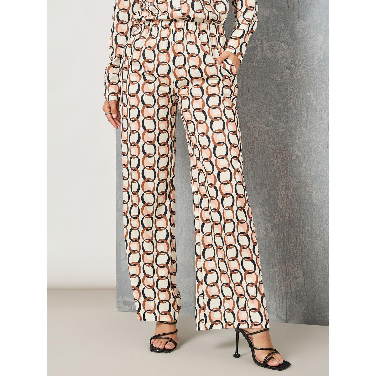 Styli Abstract Print Longline Shirt & Trouser Co-Ords-women-clothing-coordsets-image-5