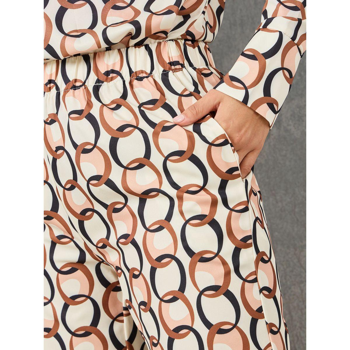 Styli Abstract Print Longline Shirt & Trouser Co-Ords-women-clothing-coordsets-image-6
