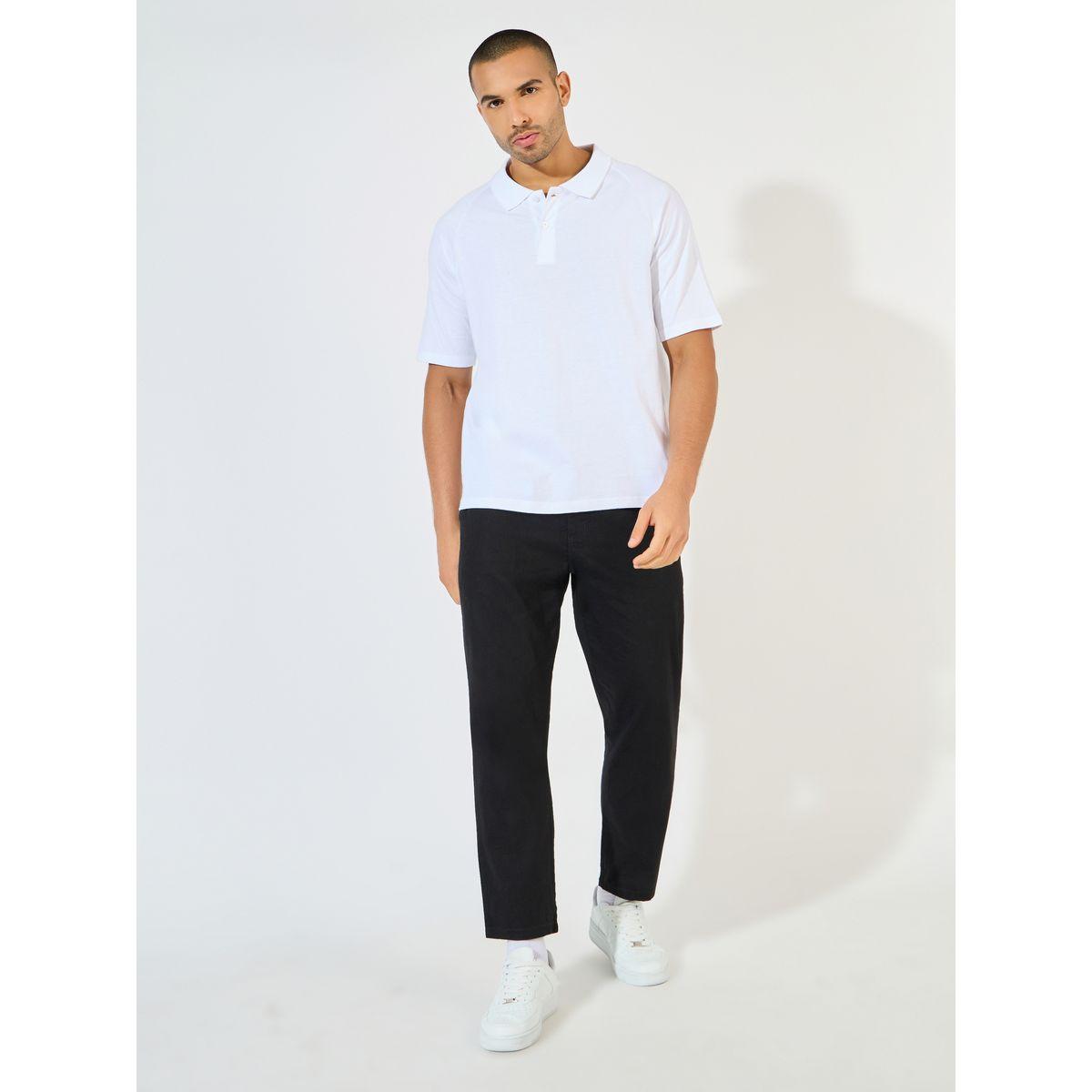 بنطال قصير بقطن سلاب مع ثنايا رفيعة-men-clothing-bottoms-trousersandchinos-trousers-image-2