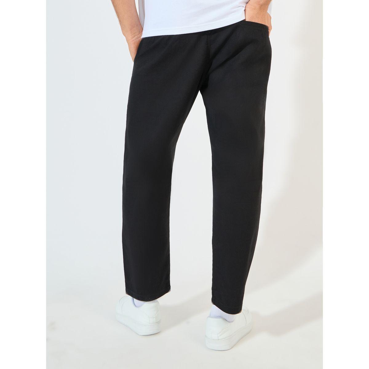 بنطال قصير بقطن سلاب مع ثنايا رفيعة-men-clothing-bottoms-trousersandchinos-trousers-image-4